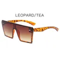 Gafas de sol cuadradas de leopardo con montura de carey y lentes degradadas en té - Montura Carey Degradado Té