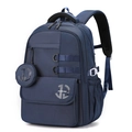 Wasserabweisender marineblauer minimalistischer Rucksack mit passender kleiner Anhängertasche - 49*35*23cm / Dunkelblau