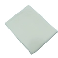 Soft white mercerized cotton jersey headscarf shawl neatly folded on white background - 09 White