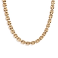 Collana minimalista in acciaio inossidabile placcato oro 18K con maglie rettangolari - Collana a Catena a Maglie Quadrate - Oro