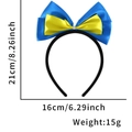Dimensioni cerchietto con fiocco blu e giallo: 21cm di altezza e 16cm di larghezza - Taglia unica / Giallo Blu Fiocco