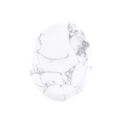 Pierre de soucis ovale en turquoise blanche polie avec veinage gris naturel sur blanc - Turquoise Blanche / 45*35*8mm