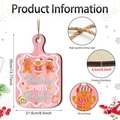 Pink wooden gingerbread man cutting board Christmas sign with Baking Spirits Bright text - Pink Gingerbread Man Style (Y24Y51190_Q)