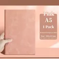 Pink A5 notebook in premium soft texture faux leather with 160 pages for office use - Pink