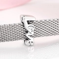 Silver mesh bracelet with a Love letter pendant made of 925 sterling silver - Love Letters (PP0010)