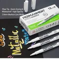 White permanent acrylic paint marker with 2.0mm fiber tip for waterproof fast drying marks - White Hard Tip Single