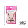 Rizador de pestañas oro rosa con mango de diamante en embalaje rosa transparente - Mango Diamante Oro Rosa (Bolsa rosa)