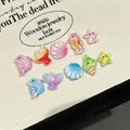 Handmade ocean animal press-on nails for kids with glitter resin dolphin and starfish shapes - Extra Small (XS) / C71-Children Nails