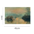 Monet Impression Sunrise PVC placemat with oil painting print, 45x30cm size specs - 45x30cm / Monet - Impression, Sunrise