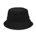 Dettaglio ravvicinato di un cappello da pescatore nero in cotone con tesa rinforzata - M (56-58cm) / Nero