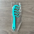 Mint green Z-shaped hair comb for root lifting and volume, plastic teasing styling tool - Green (OPP Bag)