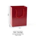 Red premium watch gift bag with braided handles, size 16x10x20cm for storage and packaging - Paper Handbags / Red