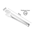 Long 33cm SUS304 stainless steel food tongs for BBQ and steak with 1mm thickness - Large (33cm) / 124g