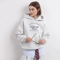 Sudadera gris claro jaspeado con estampado Holloway House y bolsillo de canguro - S / Gris