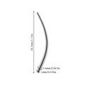 316L stainless steel curved piercing insertion needle with 1.6mm gauge and 28.1mm length - Curved-Internal Thread-1mm Thread 1.6mm Thickness