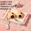 Miniature resin chocolate croissant set for dollhouse and DIY crafts 1.9x1.5cm - Chocolate Bread