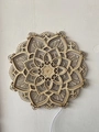 Multilayered wood carved mandala yoga night light with warm LED glow lotus design - Mandala Atmosphere Light 30*30cm (Wooden 3D with light)