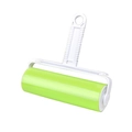 Wasbare pluizenroller met groene klevende rol en wit plastic handvat - Zakverpakking / Groen