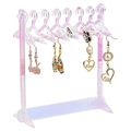 Organizador de pendientes de acrílico arcoíris con mini perchas en acabado iridiscente - Estilo Antiguo Iridiscente (Con 8 Perchas)