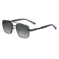Lunettes aviateur carrées avec monture métal gris et verres dégradés gris-vert - C6 Gris Fusil Vert Dégradé