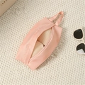 Pink portable travel underwear organizer bag with zipper and handle in a flat lay scene - Pink