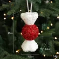 Sparkly red and white candy cane ornament 14cm for Christmas tree decoration - Small Candy Style (14g)
