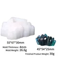 Moule en silicone pour cristal de résine avec échantillon fini de pierre bleue - Moule Cluster de Cristal 04