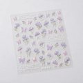 Holografische lila Schmetterling-Nagelaufkleber mit Blumenmustern Stil M-922 - M-922-Transparente Glassplitter + Geleekleber / Lila Polarisierend
