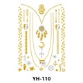 Golden and silver temporary metallic tattoos with dreamcatcher and moon patterns YH-110 - Sea Creatures and Star Moon Pattern (YH-110)