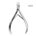 Professional silver stainless steel cuticle nipper with double spring ergonomic handle - Double Spring Style / Silver