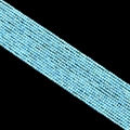 Blue square turquoise beads 2.5mm for stylish jewelry making arranged on black background - Dyed Turquoise Blue