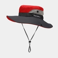 Dettaglio cappello da sole outdoor con rete traspirante e cordino sottogola regolabile - M (56-58cm) / Rosso