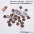 Miniature de champignon en résine de 0,7 cm avec motif en croix pour bricolage maison poupée - Mini Shiitake de 0,7 cm (Coloré)