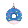 Miniature donut jewelry pendant with blue glaze and colorful sprinkles for DIY crafts - Milky Blue Donut (AAF6703-4)