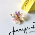 Madeliefje haarclip met kleurrijke glitter bloemblaadjes en glinsterende strass steentjes - 4# Bloem Strass Klikclip