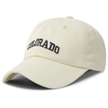 Cream-colored baseball cap featuring black Colorado embroidery in premium cotton twill - Twill Beige