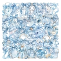 50pcs light blue watercolor vintage stickers with ribbons for DIY craft decoration - Blue Love-53pcs