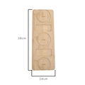 Bamboo bracelet design board with three size measuring slots from 16cm to 18cm - Bamboo / Style F Bamboo Measuring Board (38x14cm)