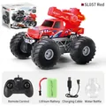 Coche monster truck teledirigido 4x4 rojo con mando a distancia y accesorios - SL057 Rojo Pickup Estilo Disparo de Agua