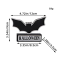 Halloween bat wooden ornament with 'HALLOWEEN' base, 12x9cm dimensions, 58g weight - Bat / HALLOWEEN