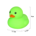 Green rubber duck bath toy with dimensions 5.5cm x 4.5cm x 4cm for baby water play - No. 8 Green
