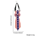 Dimensiones detalladas de la corbata bandera USA con patrón de rayas rojo blanco azul - Estilo A