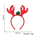 Christmas reindeer antler headband with green mini hat and white dots for party decor - Red Polka Dot Elk Horns