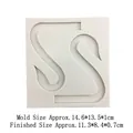 White silicone swan neck mold for 3D cake decorating and chocolate fondant DIY - 2-Count Flat Neck Mold for 4 inch