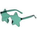 Star-shaped rimless sunglasses for kids in translucent emerald green plastic - Green