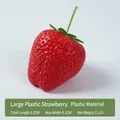 Red artificial strawberry plastic fruit model 9.5cm length for display and props - Plastic Large Strawberry