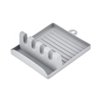 Support de spatule de cuisine gris multifonctionnel avec plateau d'égouttage pour comptoir - Gris