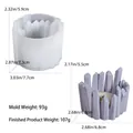 Spécifications de taille du moule en silicone pour bougeoir cristal et artisanat en résine - D1263-Moule en Silicone pour Bougeoir en Pierre de Cristal