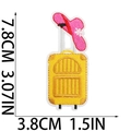 Detail view of suitcase and sunhat embroidery patch with precise size measurements - Suitcase & Hat Style (X15SD-095-07)
