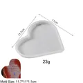 Macro shot of heart-shaped silicone mold with engraved memorial verse and dimensions - Heart Ornament Style 3